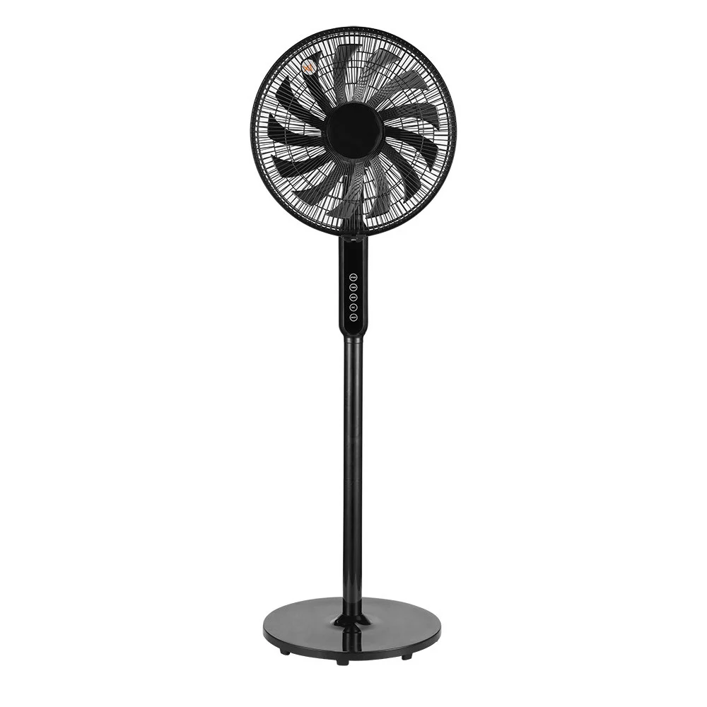 Ventilador de Pie 60W Negro Metal / ABS Motor AC Temporizador Mando a Distancia