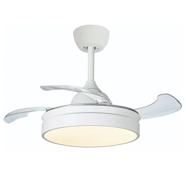 Ventilador de Techo Inteligente Smart LED 36W Blanco AC Verano / Invierno con Mando a Distancia y Palas Retráctiles / Alexa y Google Home