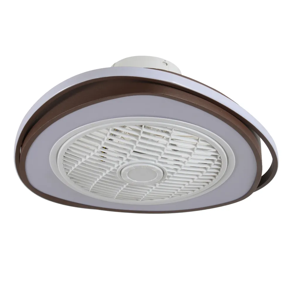 Ventilador de Techo LED 70W Blanco / Marrón AC 3454LM Silencioso con Mando a Distancia