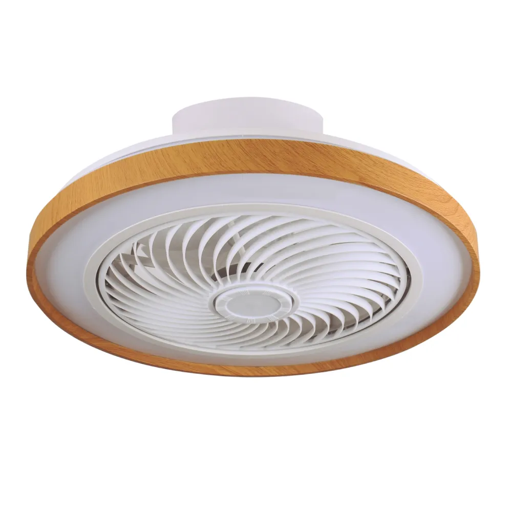 Ventilador de Techo LED 72W Blanco / Madera DC 6800LM Ultra Silencioso con Mando a Distancia Verano / Invierno