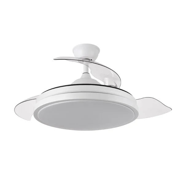 Ventilador de Techo LED 72W Blanco Motor DC Verano e Invierno 3000+4000+6000 con Mando a Distancia y Palas Retráctiles