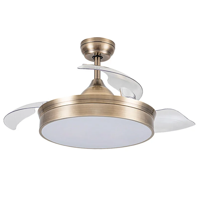 Ventilador de Techo LED Cuero 72W  Metal / ABS / Policarbonato Motor DC con Temporizador Mando a Distancia Palas Retráctiles  Verano e Invierno