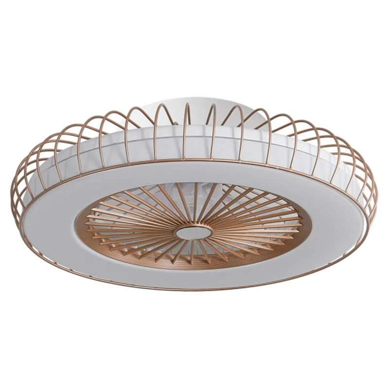 Ventilador de Techo LED Dorado 72W  Metal / ABS / Policarbonato Motor DC con Temporizador Mando a Distancia Palas Retráctiles  Verano e Invierno
