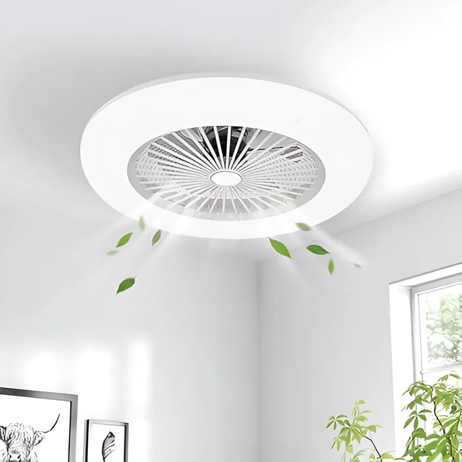 Ventilador de Techo LED 40W Halo Motor DC Regulable CCT Verano / Invierno con Mando a Distancia