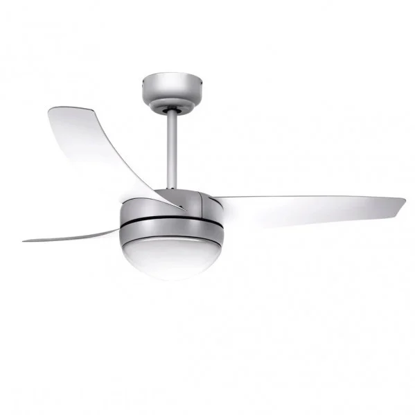 Ventilador de Techo Plata 2XE27 Motor AC Verano e Invierno con Mando a Distancia