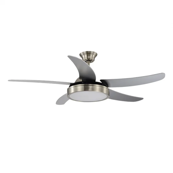 Ventilador de Techo LED  36W Níquel / Haya – Plata  Motor AC Verano 4000K con Mando a Distancia y Palas Reversibles