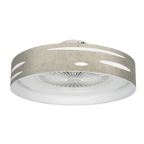 Ventilador de Techo LED  72W Blanco/Cemento Gris  Motor AC Verano 3000+4000+6000 con Mando a Distancia