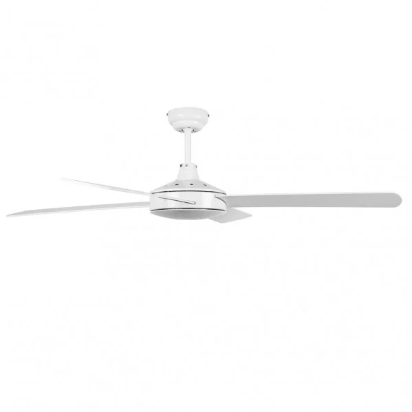 Ventilador de Techo Sin Luz Blanco / Blanco – Haya  Motor AC Verano e Invierno con Mando a Distancia y Palas Reversibles