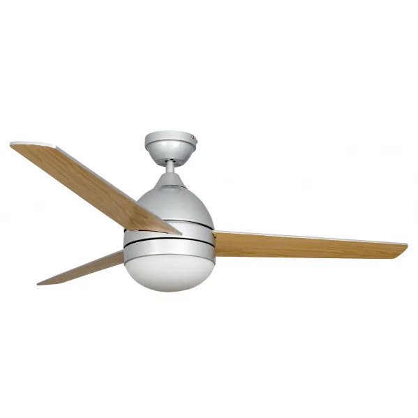 Ventilador de Techo    Plata/Plata-Haya 2XE27  Motor AC Verano e Invierno con Mando a Distancia y Palas Reversibles