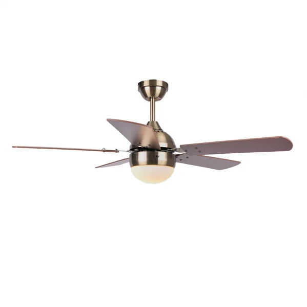 Ventilador de Techo Cuero / Cerezo – Nogal 1XE27 Motor AC Verano e Invierno con Mando a Distancia y Palas Reversibles