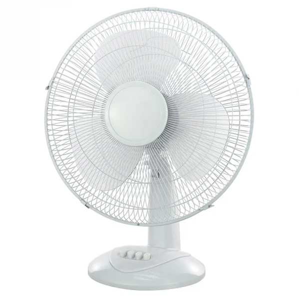 Ventilador de Sobremesa Blanco / Gris 40W Metal / Policarbonato Motor AC