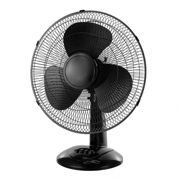 Ventilador de Sobremesa Negro 40W Metal / Policarbonato Motor AC