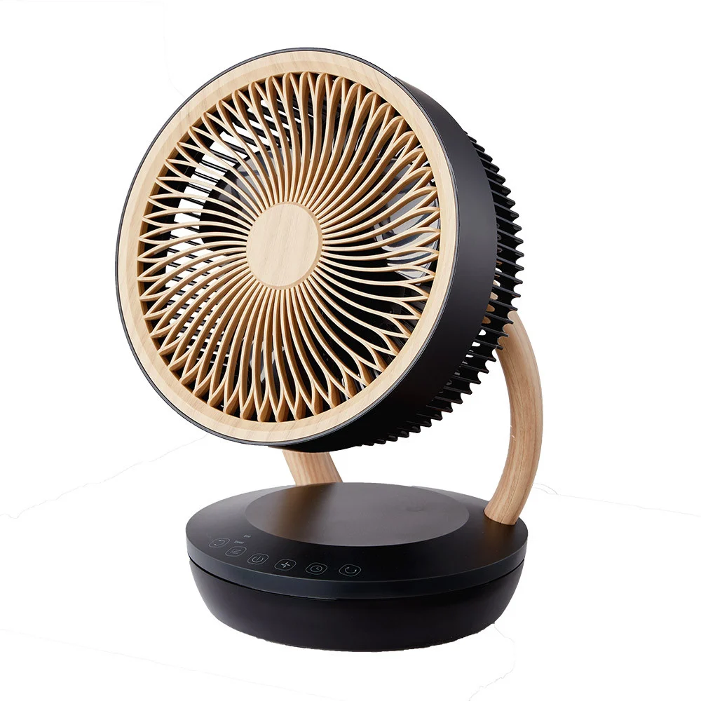 Ventilador de Sobremesa 45W Negro/Madera Metal / ABS / Policarbonato Motor AC Temporizador Mando a Distancia