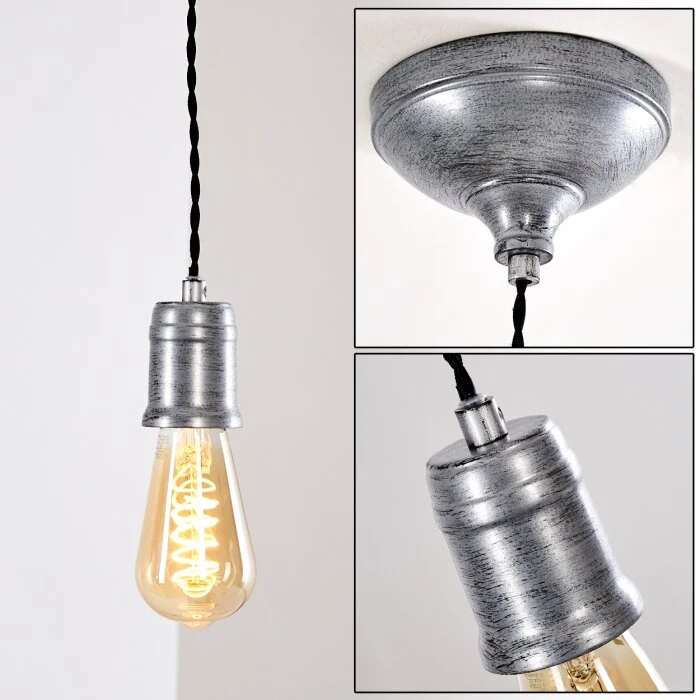 Vintage Lemone Lámpara Colgante Plata, 1 luz
