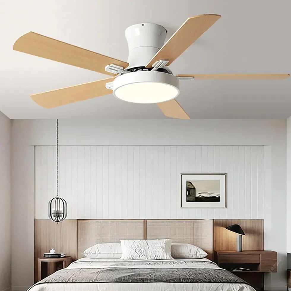 Plafón LED regulable con ventilador para dormitorio