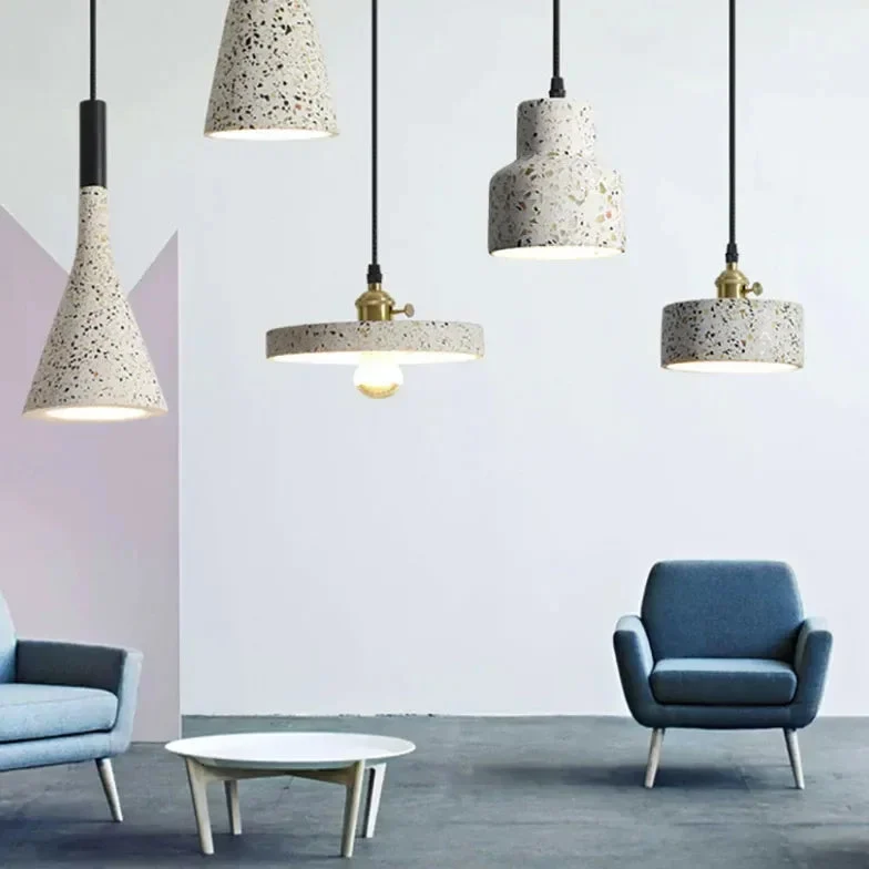 Lámparas de salón techo modernas estilo terrazo
